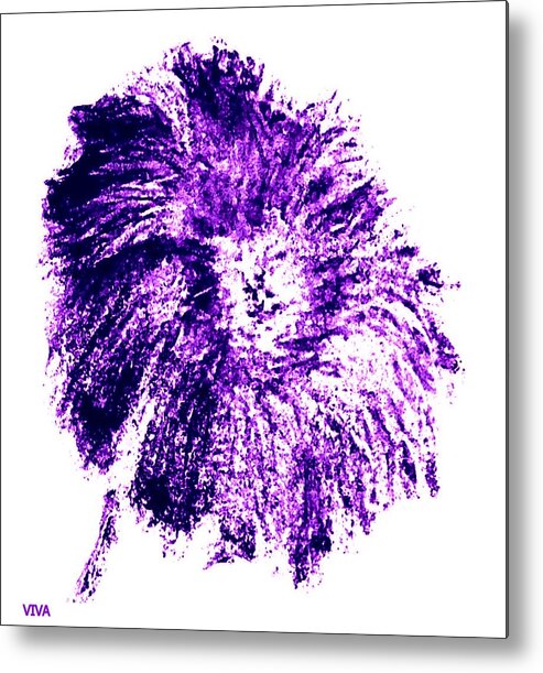 Mum Metal Print featuring the photograph MUM in PURPLE by VIVA Anderson