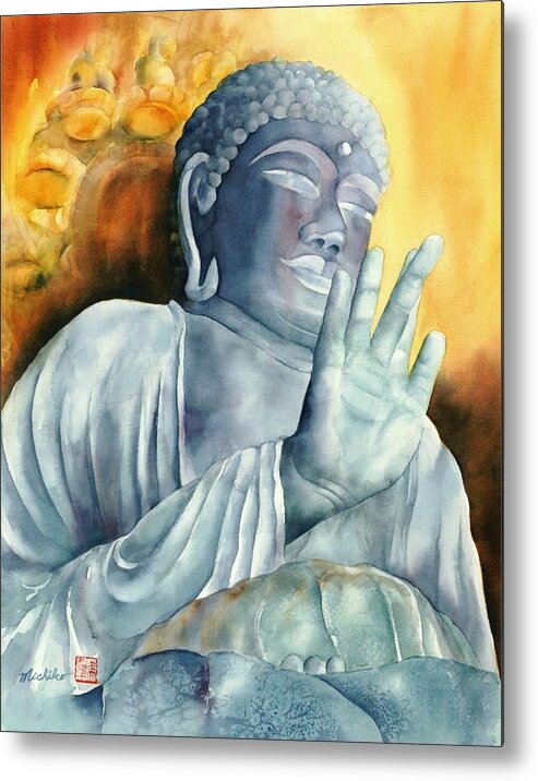 Still Life Metal Print featuring the painting Buddha by Michiko Taylor