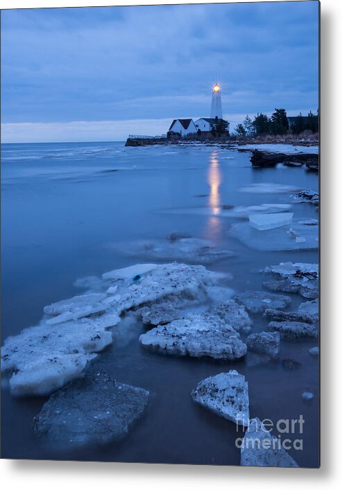 Borough Of Fenwick Metal Print featuring the photograph A Beacon in the Night - New England Lighthouse by JG Coleman