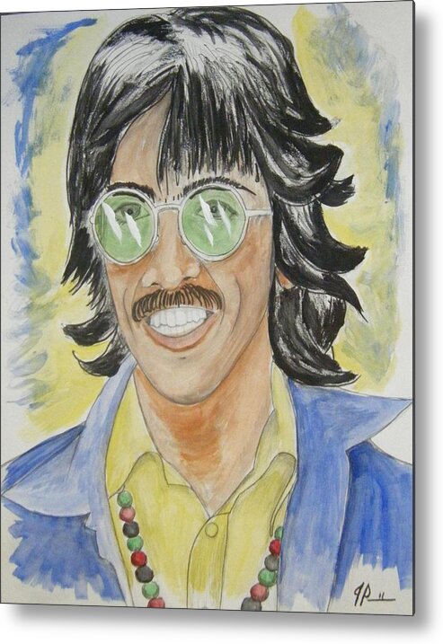 Beatles Metal Print featuring the painting George by Joseph Papale