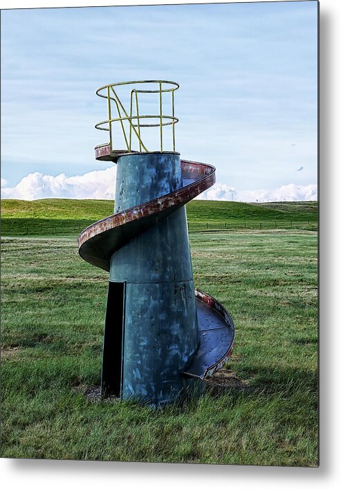 Slide Metal Print featuring the photograph Rusty Spiral Slide by Trever Miller