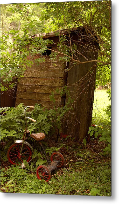 Outhouses Metal Print featuring the photograph Pit Stop by Linda McRae