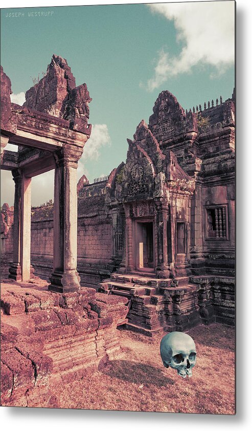 Skull Metal Print featuring the photograph Cambodian Blue by Joseph Westrupp