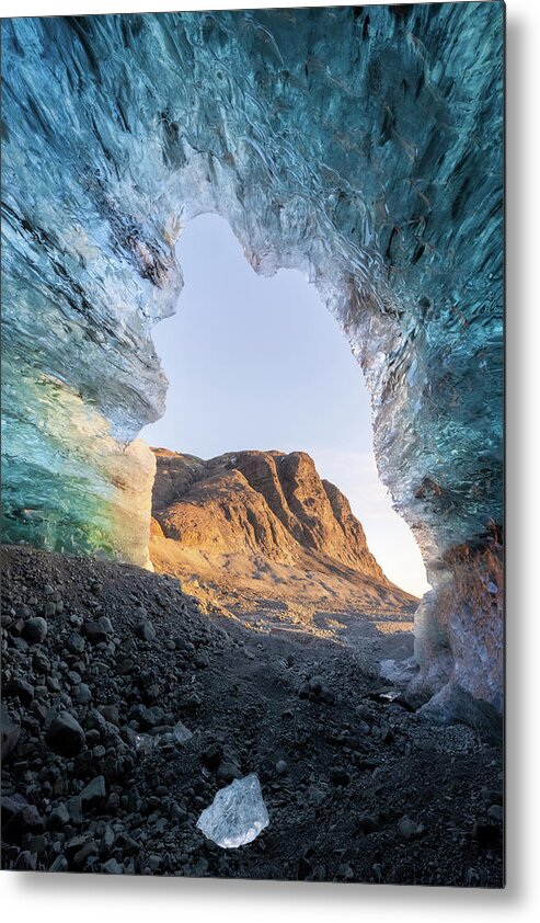 Gate Metal Print featuring the photograph Gate to the Ice Cave by Erika Valkovicova