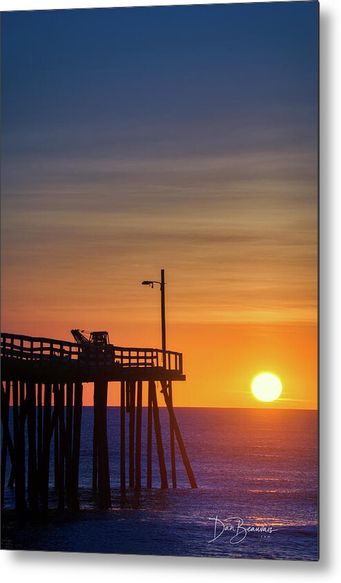 Pier Metal Print featuring the photograph Nags Head Pier Sunrise 1184 by Dan Beauvais