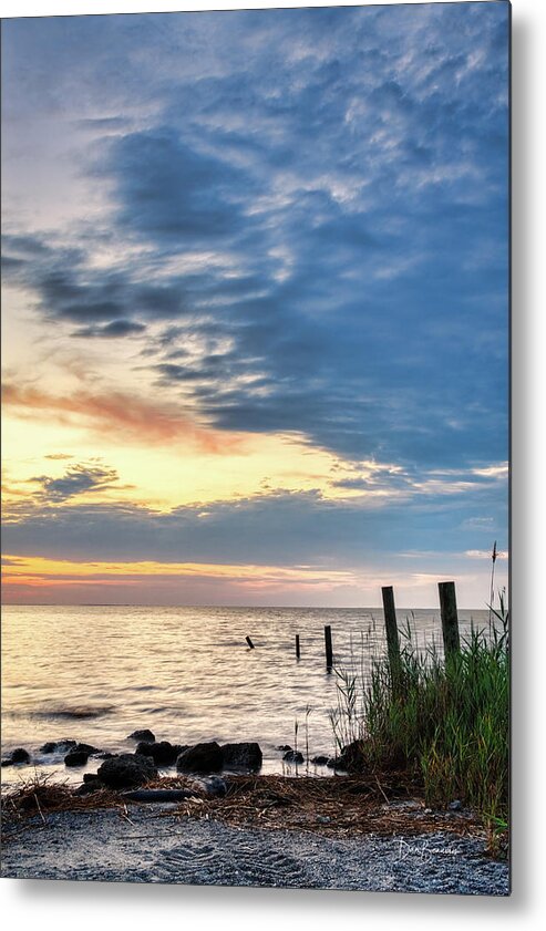 Outer Banks Metal Print featuring the photograph Pamlico Sound Dawn #2257 by Dan Beauvais