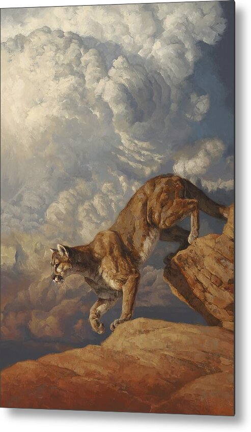 Cougar Metal Print featuring the painting Thunderhead by Greg Beecham