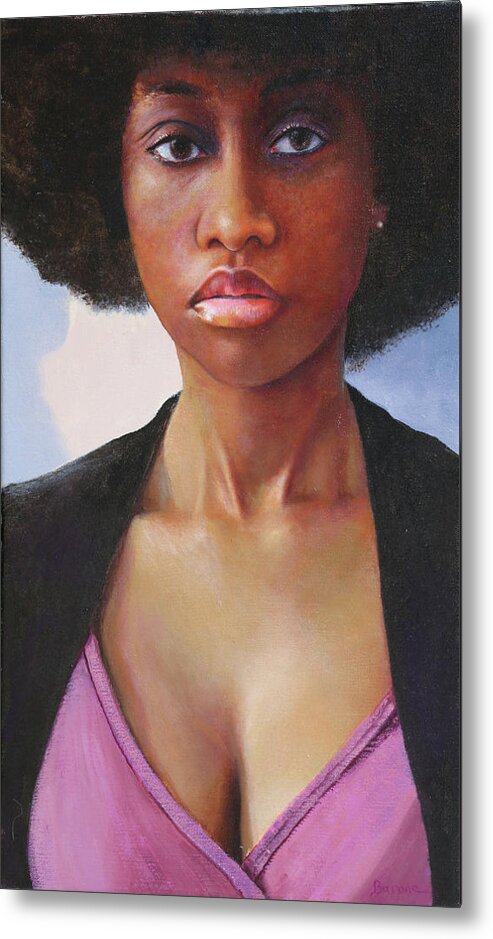 Portrait Metal Print featuring the painting Kennetra by Richard Barone