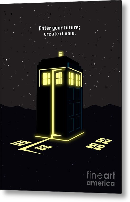 Dr Who Metal Print featuring the painting Print #2 by Sassan Filsoof