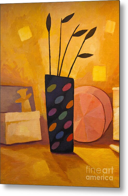 Still Life Metal Print featuring the painting Nostalgia by Lutz Baar