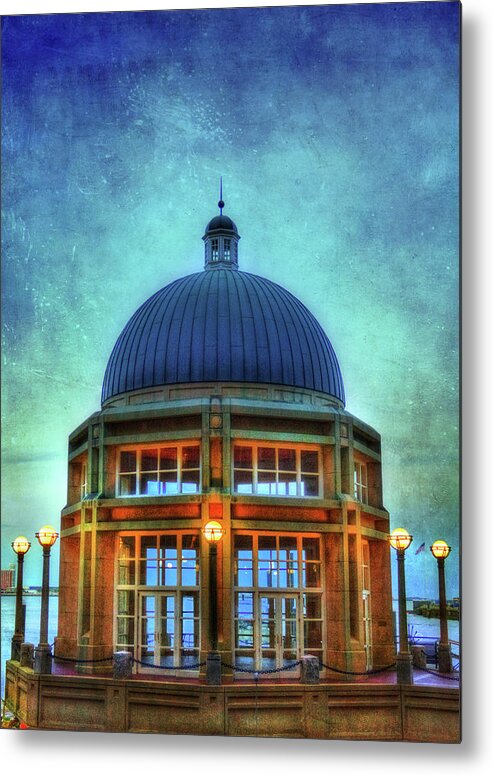 Rowes Wharf Metal Print featuring the photograph Rowes Wharf Gazebo - Boston #2 by Joann Vitali