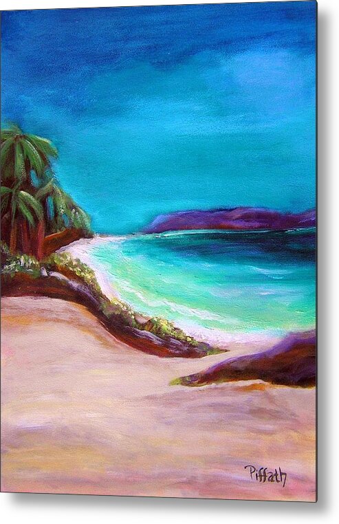 Beach Metal Print featuring the painting Hawaiin blue by Patricia Piffath