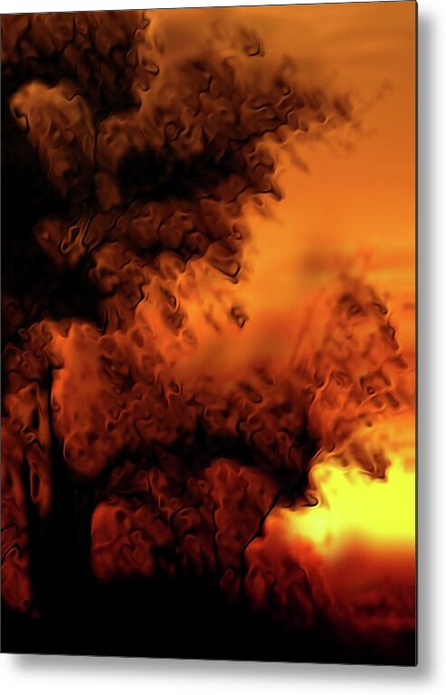 Abstract Arizona Sunset Metal Print featuring the photograph Heat Wave by Debra Sabeck