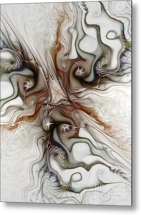 Delicate Metal Print featuring the digital art Sensuality by Karin Kuhlmann