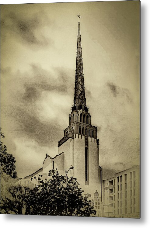  Metal Print featuring the photograph Steeple 2 by Joseph Hollingsworth