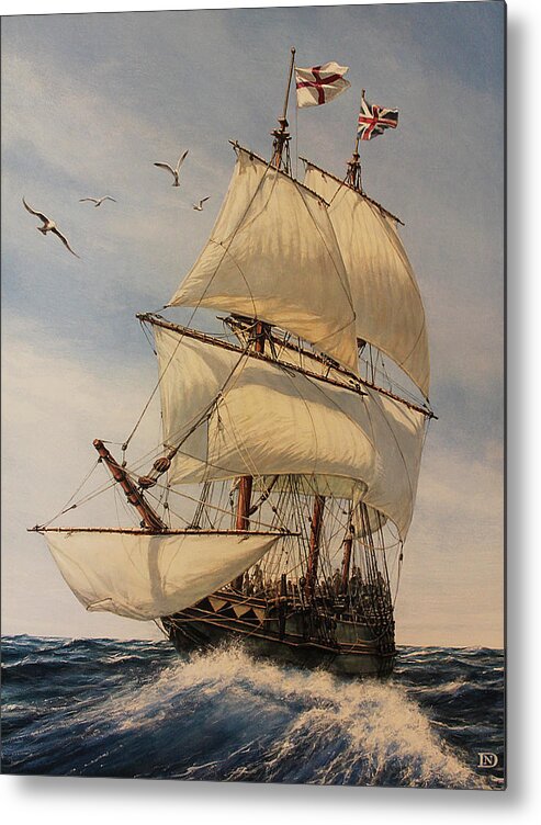 Mayflower Metal Print featuring the painting The Mayflower by Dan Nance