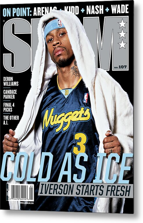 Allen Iverson Metal Print featuring the photograph Iverson Starts Fresh: Cold as Ice SLAM Cover by Atiba Jefferson