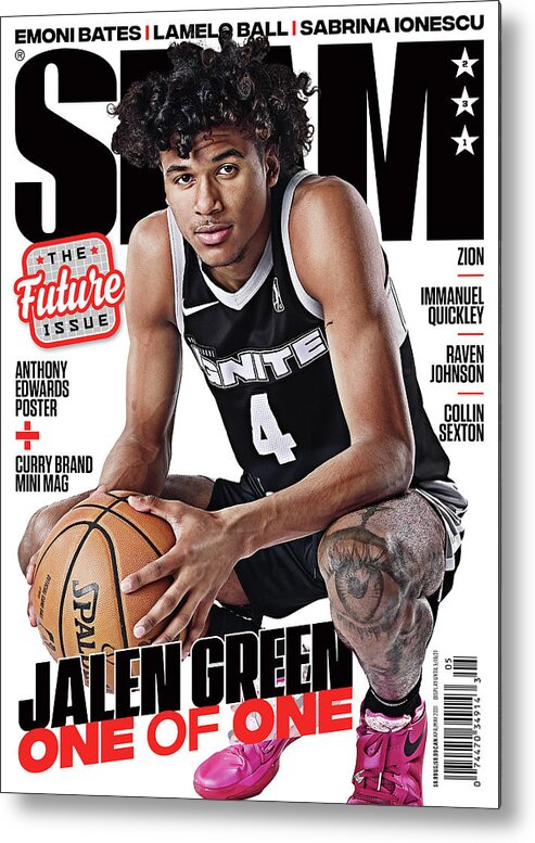 Jalen Green Metal Print featuring the photograph Jalen Green: One of One SLAM Cover by Getty Images