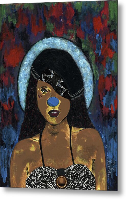 Art By Delvon Metal Print featuring the painting Poetess by Art by Delvon