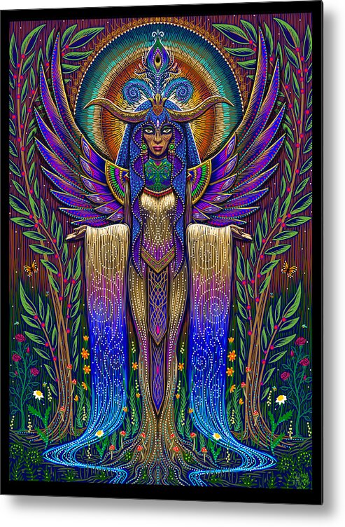 Goddess Metal Print featuring the painting Shimmering Goddess by Cristina McAllister