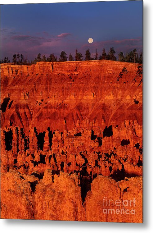 Dave Welling Metal Print featuring the photograph Full Moon Silent City Bryce Canyon National Park Utah by Dave Welling