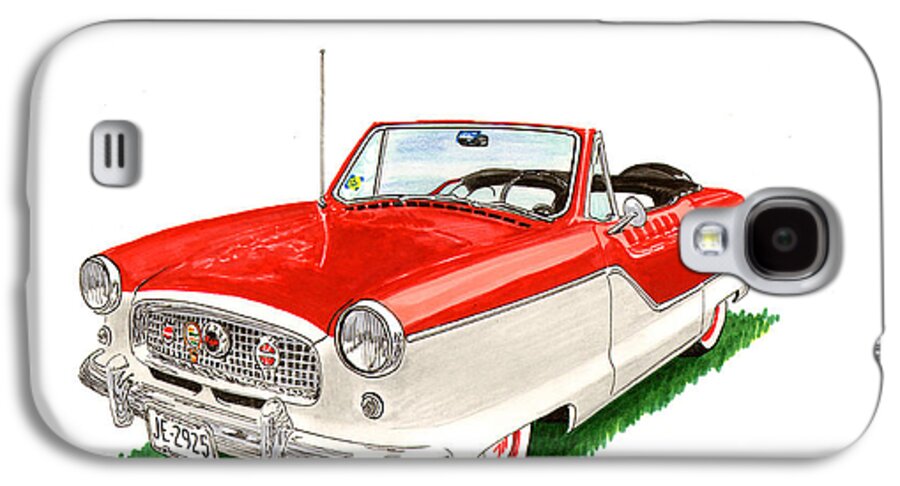 Consider Having Jack Pumphrey Do An Original Watercolor Painting Of Your Car Galaxy S4 Case featuring the painting 1961 Metropolitian by Jack Pumphrey