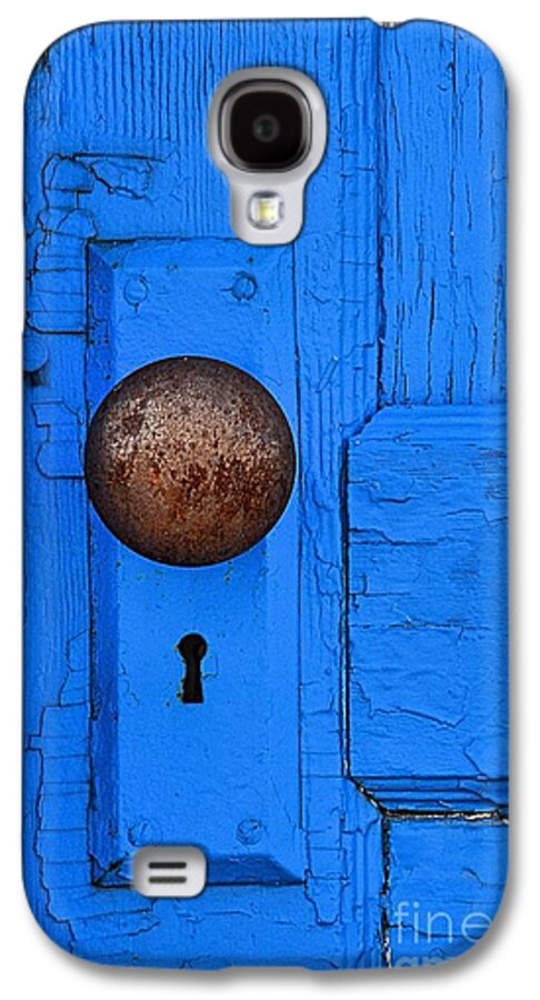 Abstract Galaxy S4 Case featuring the photograph Blue Door #1 by Lauren Leigh Hunter Fine Art Photography