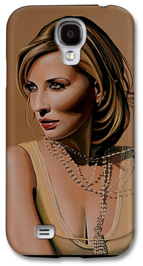 Cate Blanchett Galaxy S4 Case featuring the painting Cate Blanchett painting by Paul Meijering