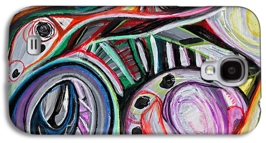  Life And Light Galaxy S4 Case featuring the painting Roller Coaster #1 by Laura Tarnoff