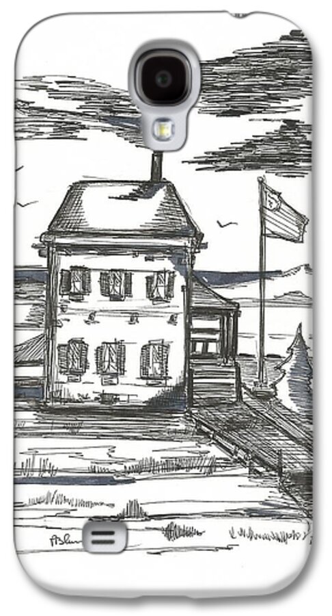 Landscape Galaxy S4 Case featuring the drawing Admirals House #2 by Philip Blanche