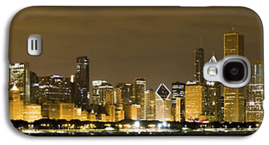 Chicago Skyline Galaxy S4 Case featuring the photograph Chicago Skyline at Night #4 by Sebastian Musial