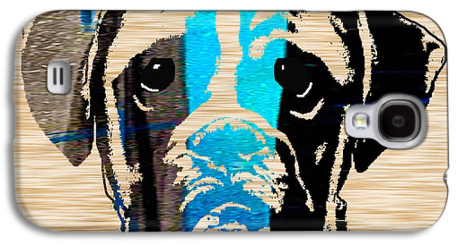 Boxer Paintings Mixed Media Galaxy S4 Case featuring the mixed media Boxer #5 by Marvin Blaine