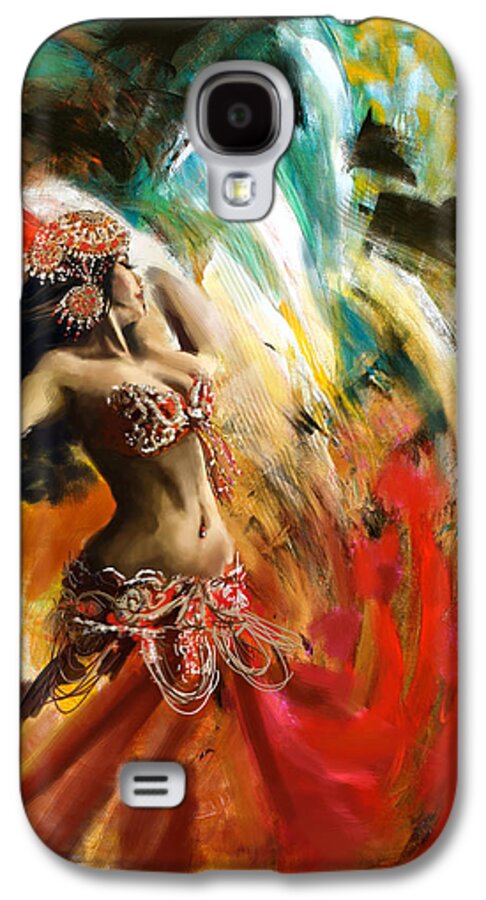 Belly Dance Art Galaxy S4 Case featuring the painting Abstract Belly Dancer 19 by Corporate Art Task Force