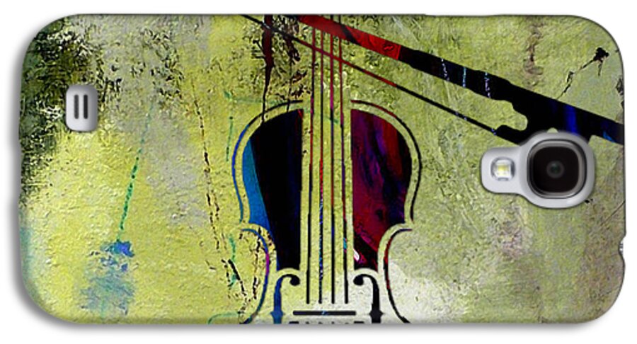 Violin Galaxy S4 Case featuring the mixed media Violin and Bow #8 by Marvin Blaine