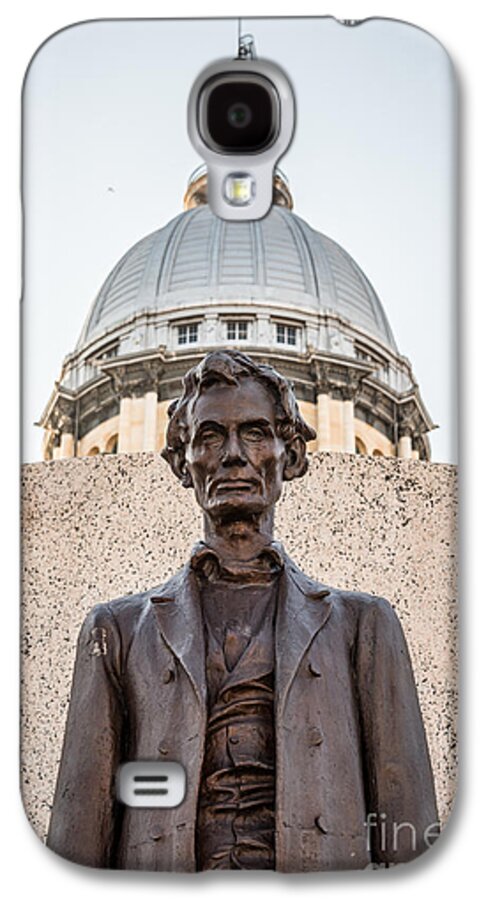Abraham Galaxy S4 Case featuring the photograph Abraham Lincoln Statue at Illinois State Capitol by Paul Velgos