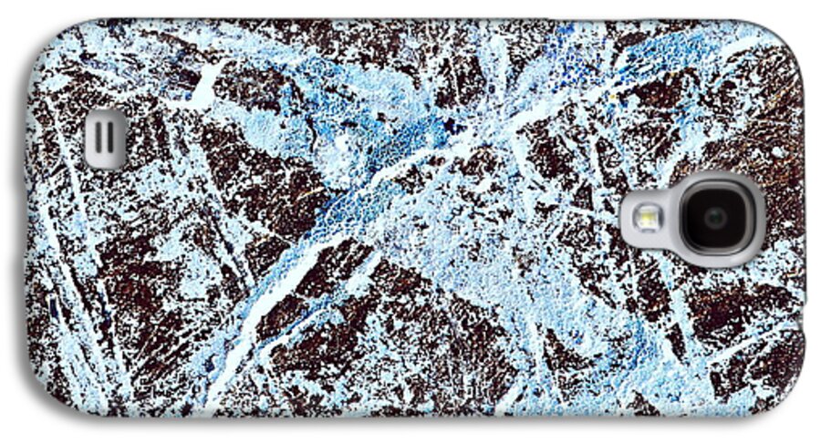 Scribble Galaxy S4 Case featuring the photograph Abstract Scribble Pattern On Stone by Jozef Jankola