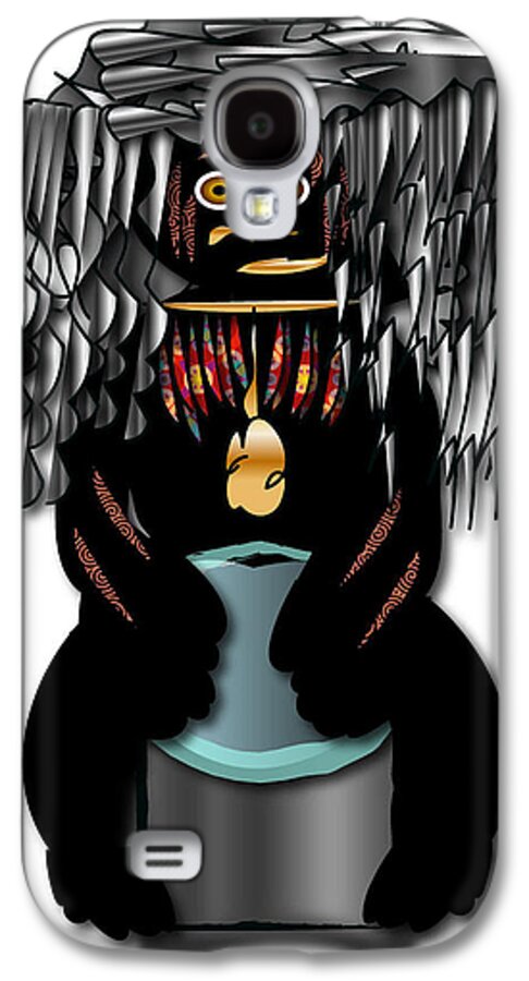 African Drummer Galaxy S4 Case featuring the digital art African Drummer 2 by Marvin Blaine