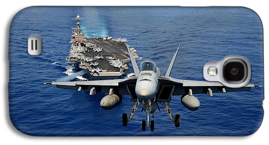 Chinfo Galaxy S4 Case featuring the photograph An F/A-18 Hornet demonstrates air power. by Sebastian Musial