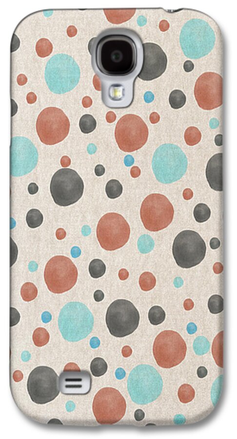 Contemporary Art Galaxy S4 Case featuring the digital art Blue And orange Dots by Aged Pixel