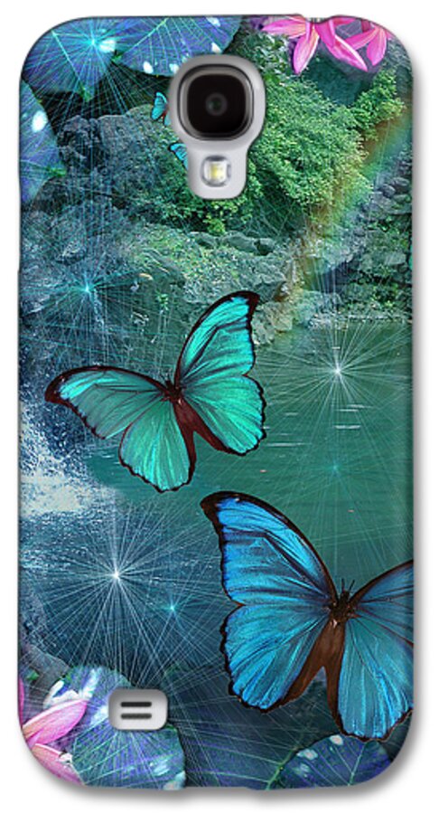 Alixandra Mullins Galaxy S4 Case featuring the photograph Blue Butterfly Dream by MGL Meiklejohn Graphics Licensing
