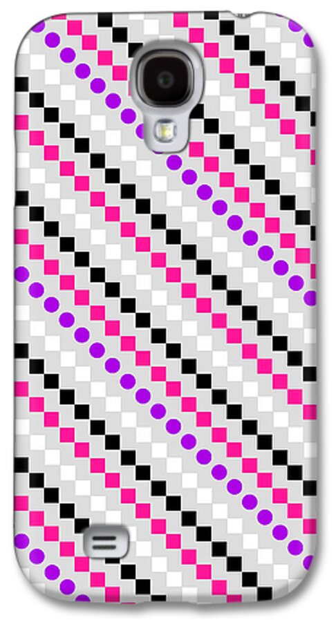 Digital Galaxy S4 Case featuring the digital art Boxed Stripe by Louisa Hereford