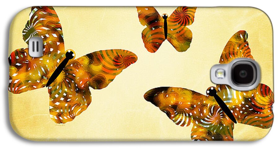 Butterfly Galaxy S4 Case featuring the mixed media Butterfly Kisses by Christina Rollo