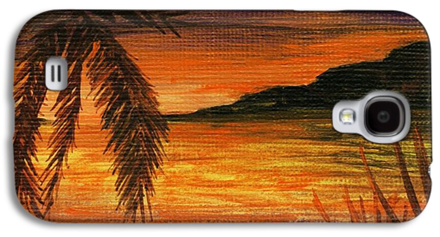 Calm Galaxy S4 Case featuring the painting Caribbean Sunset by Anastasiya Malakhova