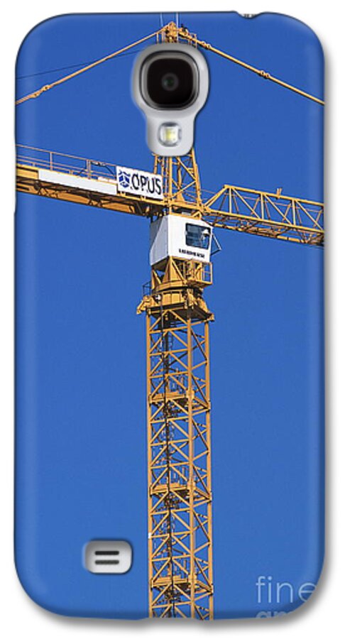 Blue Sky Galaxy S4 Case featuring the photograph Crane by Chris Selby