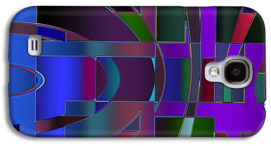Geometric Galaxy S4 Case featuring the digital art Curves and Trapezoids 2 by Judi Suni Hall