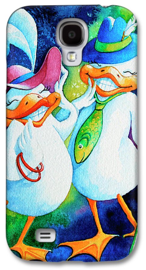 Easter Galaxy S4 Case featuring the painting Dapper Duckies by Hanne Lore Koehler