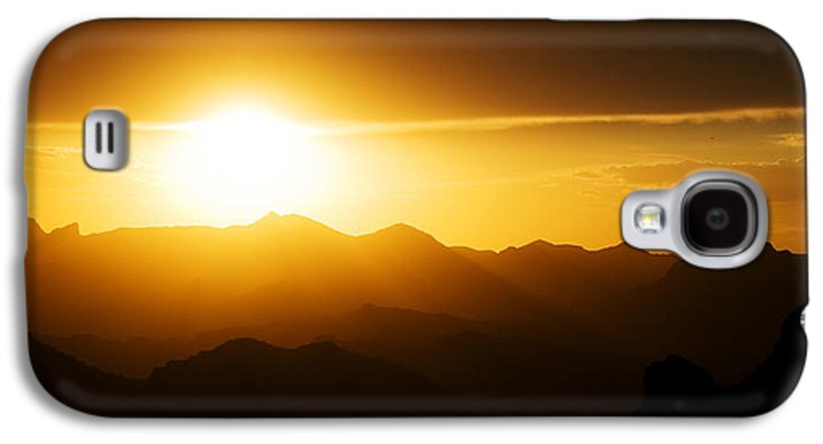 Sunset Galaxy S4 Case featuring the photograph Dark Sunset Over the Matzatzals by Brad Brizek