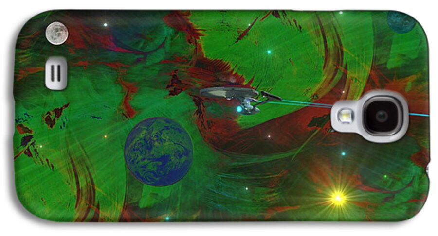 Star Trek Galaxy S4 Case featuring the digital art Deep Space / Star Trek by Michael Rucker