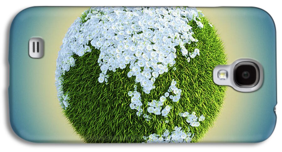 Earth Globe Made Of Grass And Flowers Galaxy S4 Case