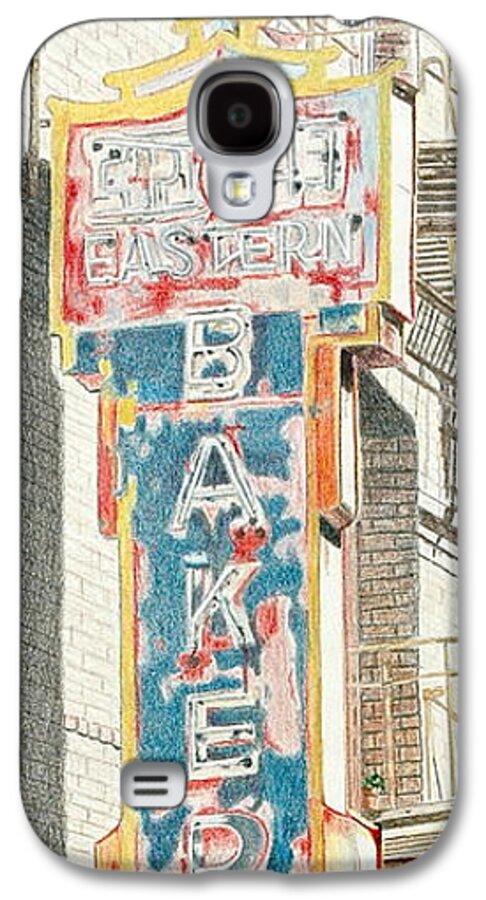 Neon Galaxy S4 Case featuring the drawing Eastern Bakery by Glenda Zuckerman
